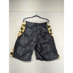 Rip Curl Board Shorts Swim Trunks‎ Floral Black Yellow Mens